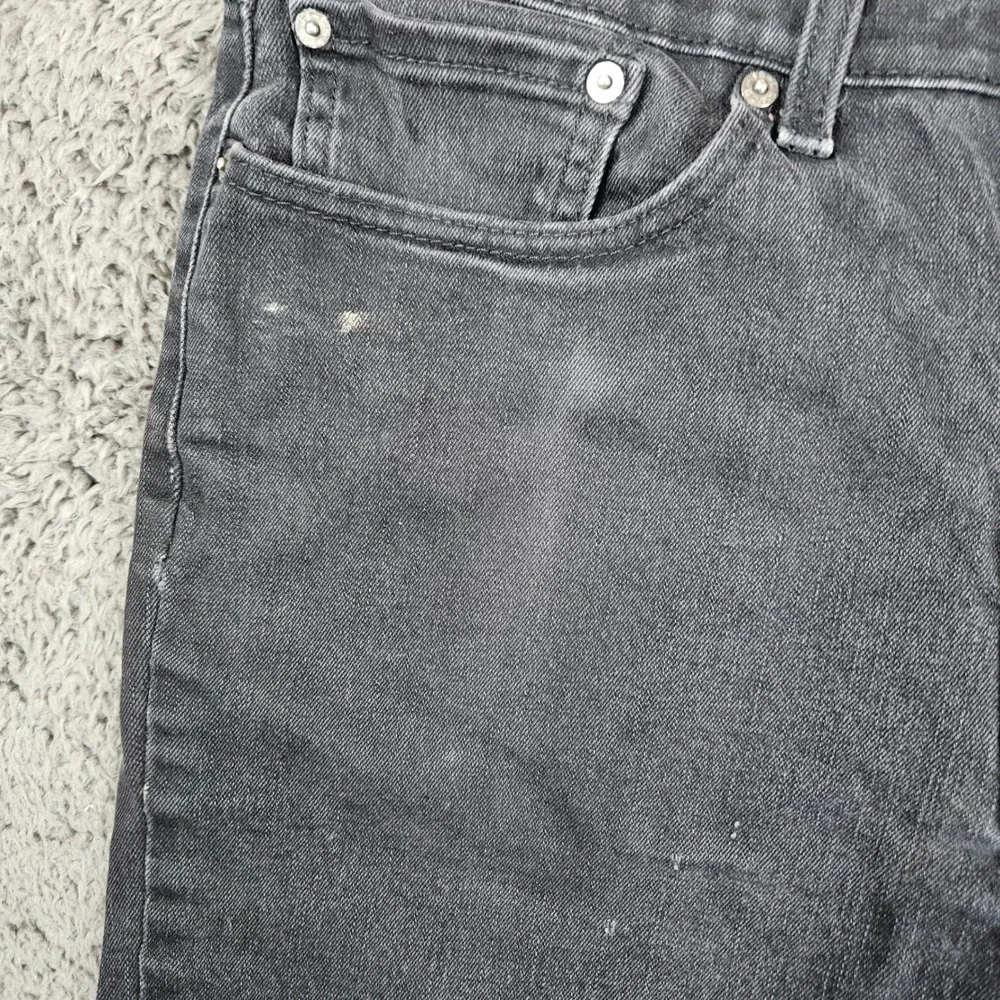 Levis 514 Straight Fit‎ Mens Black Denim Jeans 34x32